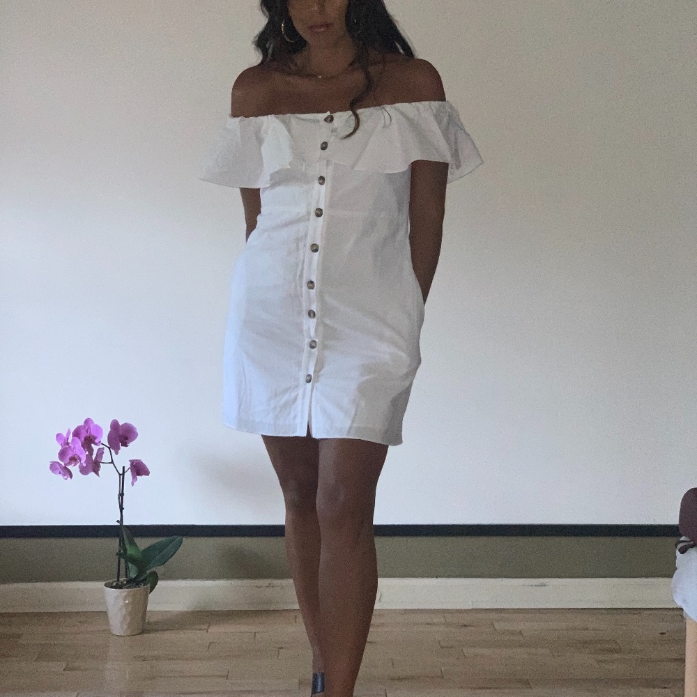 Flirty off the shoulder dress